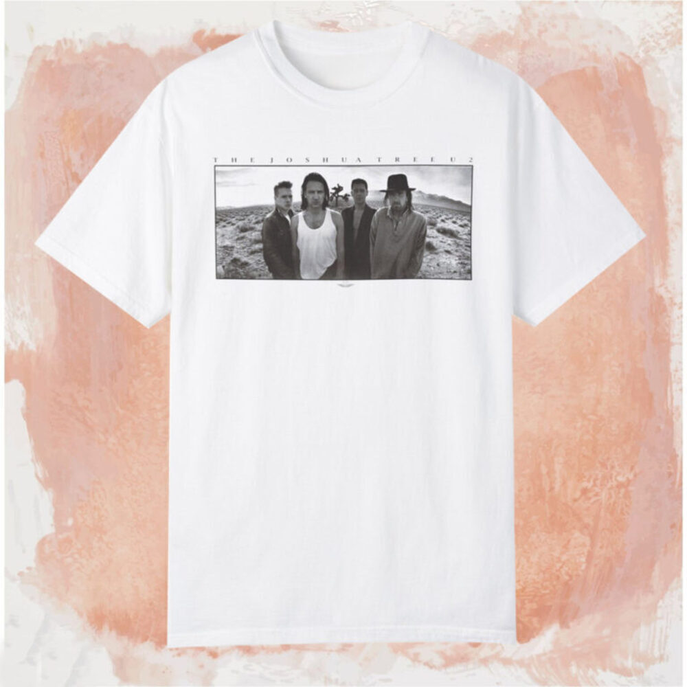 1987 U2 Joshua Tree Tour Shirt Rock Band Music Graphic Tee Concert Fan